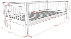 Forrest Kabinenbett 90x200 cm - Massivholz Buche - weiß