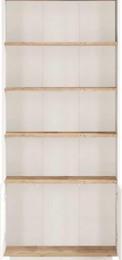 FR16 Bücherregal | 100 % MELAMIN | Atlantische Kiefer, Weiß