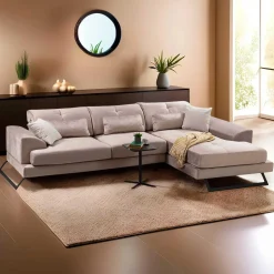 Frido Ecksofa | BUCHENHOLZ / SPANPLATTE | Beige