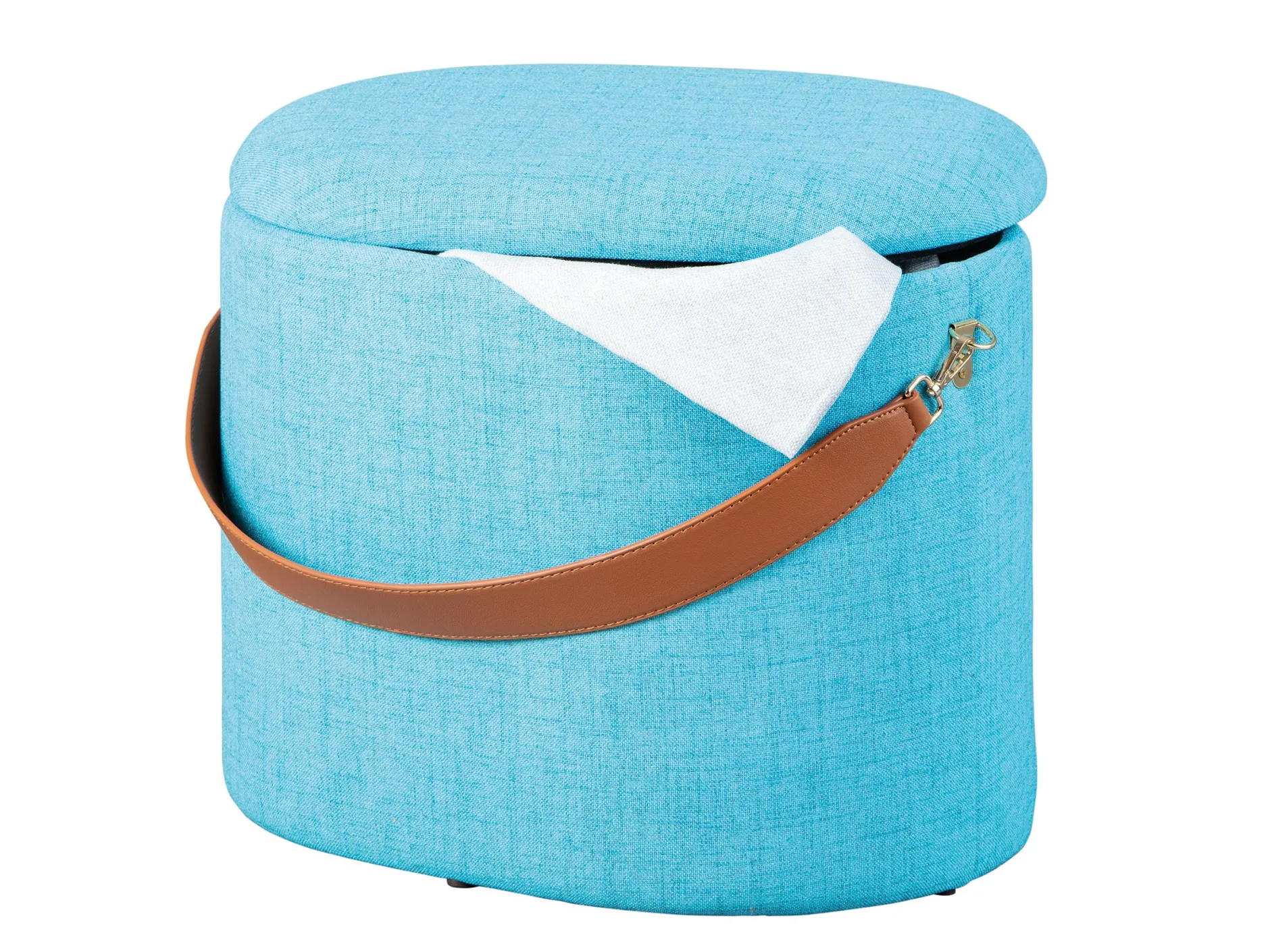 Fußhocker Dilia mit Stauraum - blau