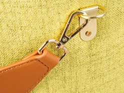 Fußhocker Dilia mit Stauraum - gelb-grün