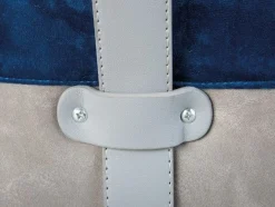 Fußhocker Osane Samt - blau