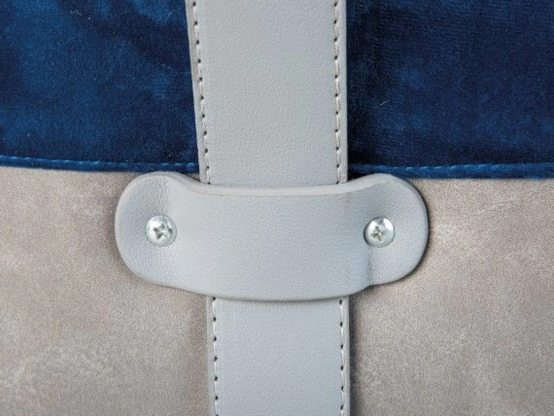 Fußhocker Osane Samt - blau