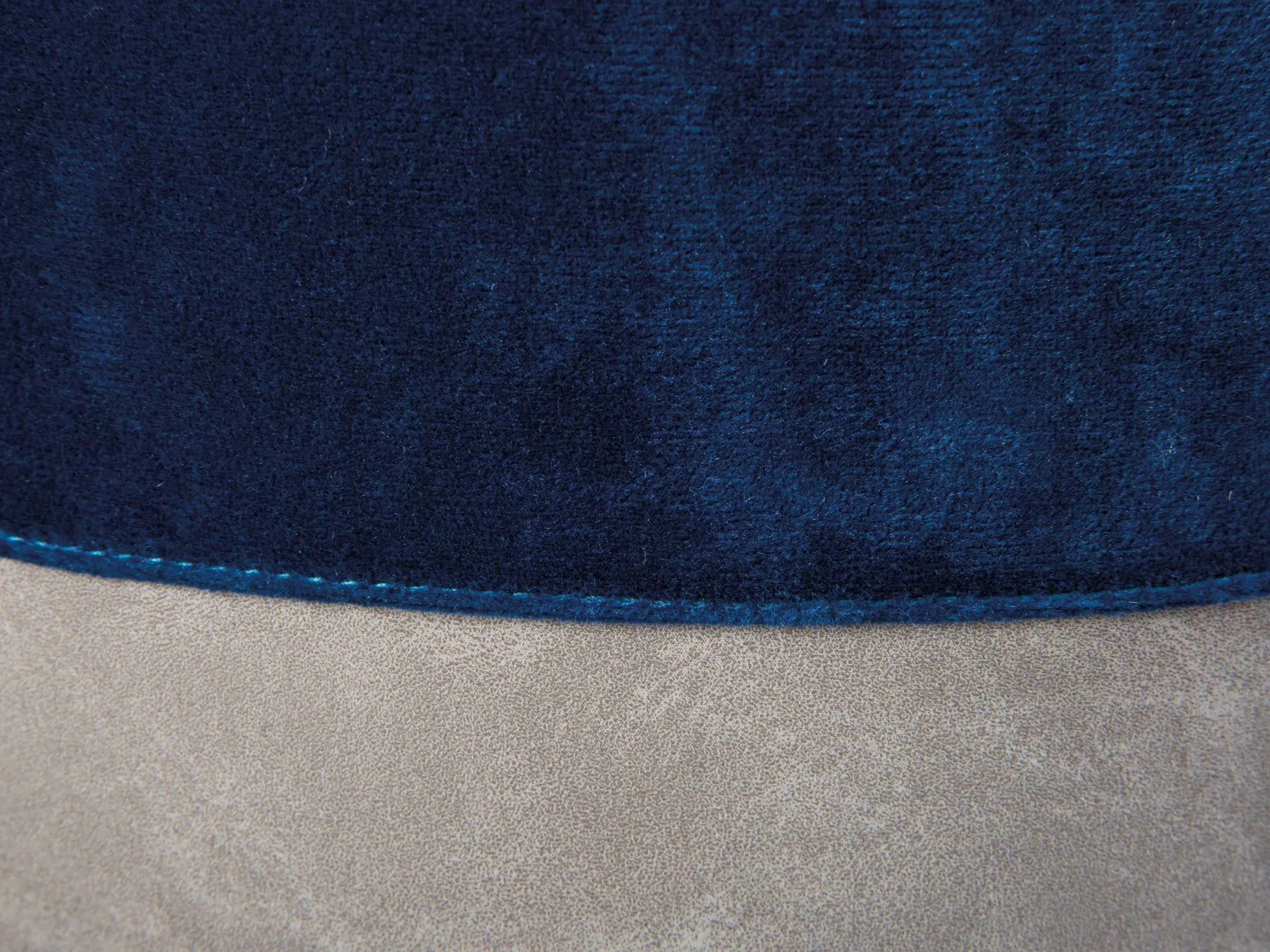 Fußhocker Osane Samt - blau