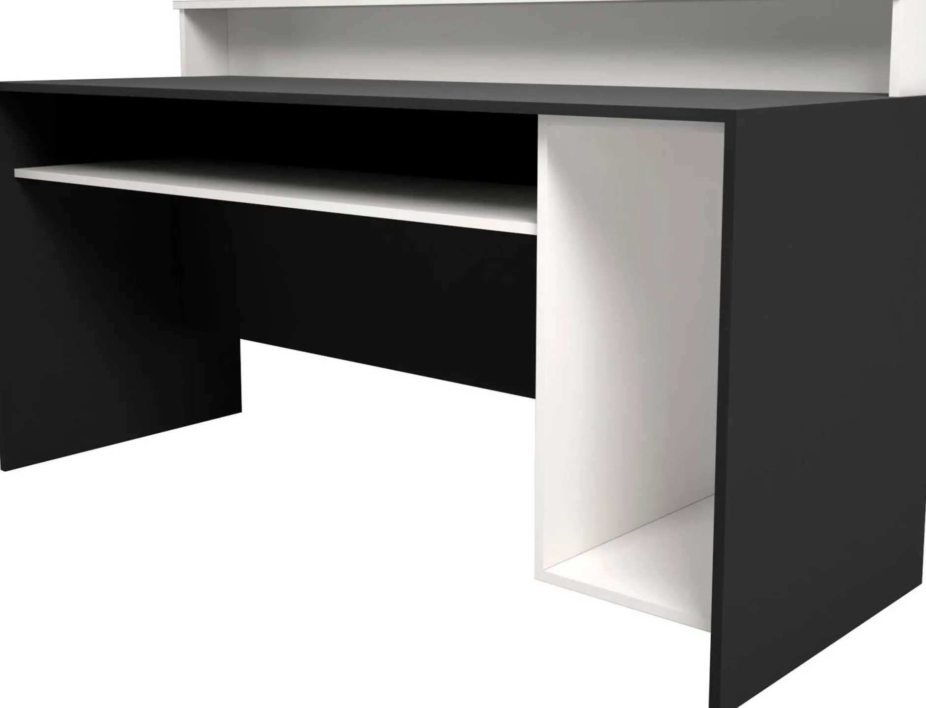 Gaming-Schreibtisch Beri 140 cm - weiß/schwarz