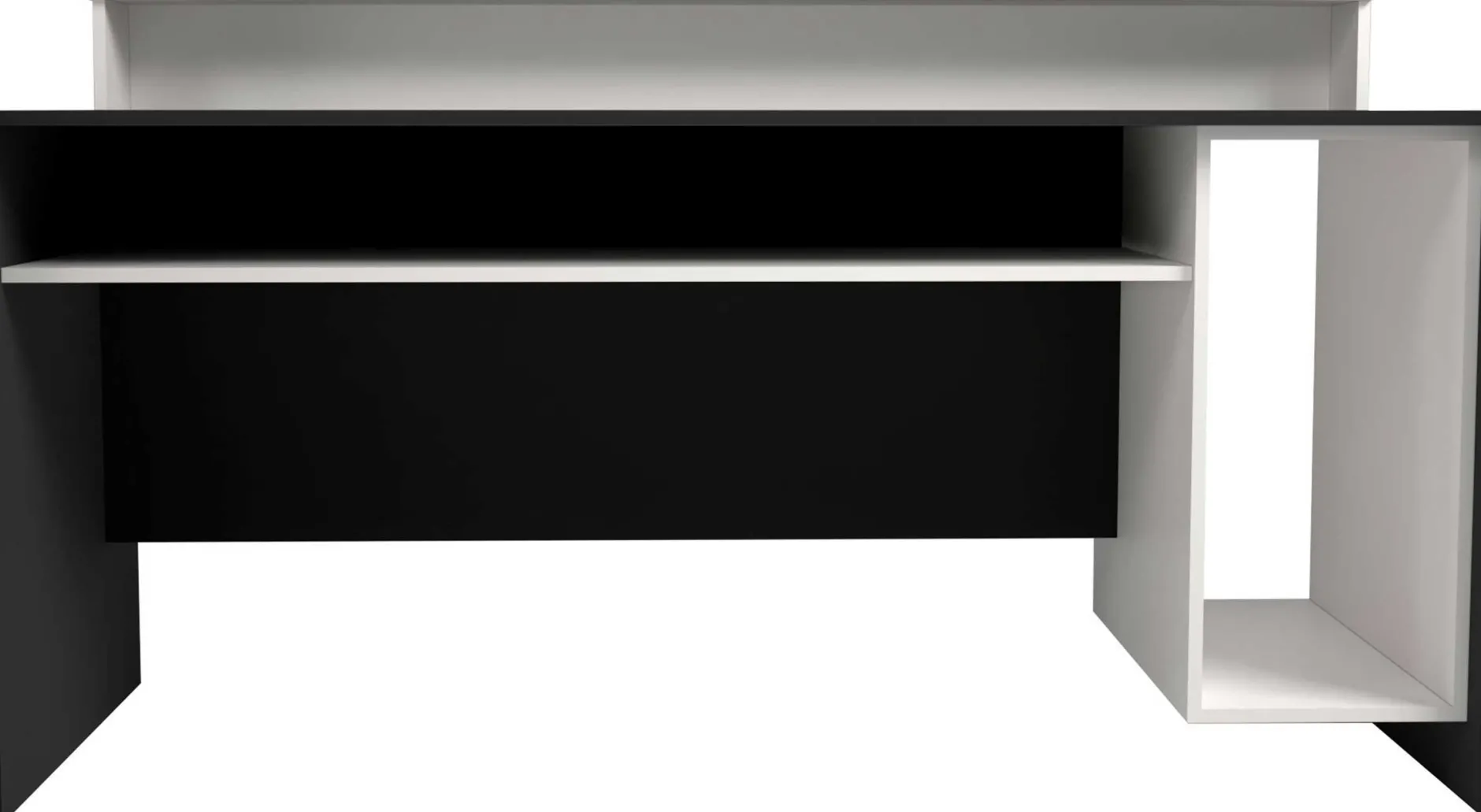 Gaming-Schreibtisch Beri 140 cm - weiß/schwarz