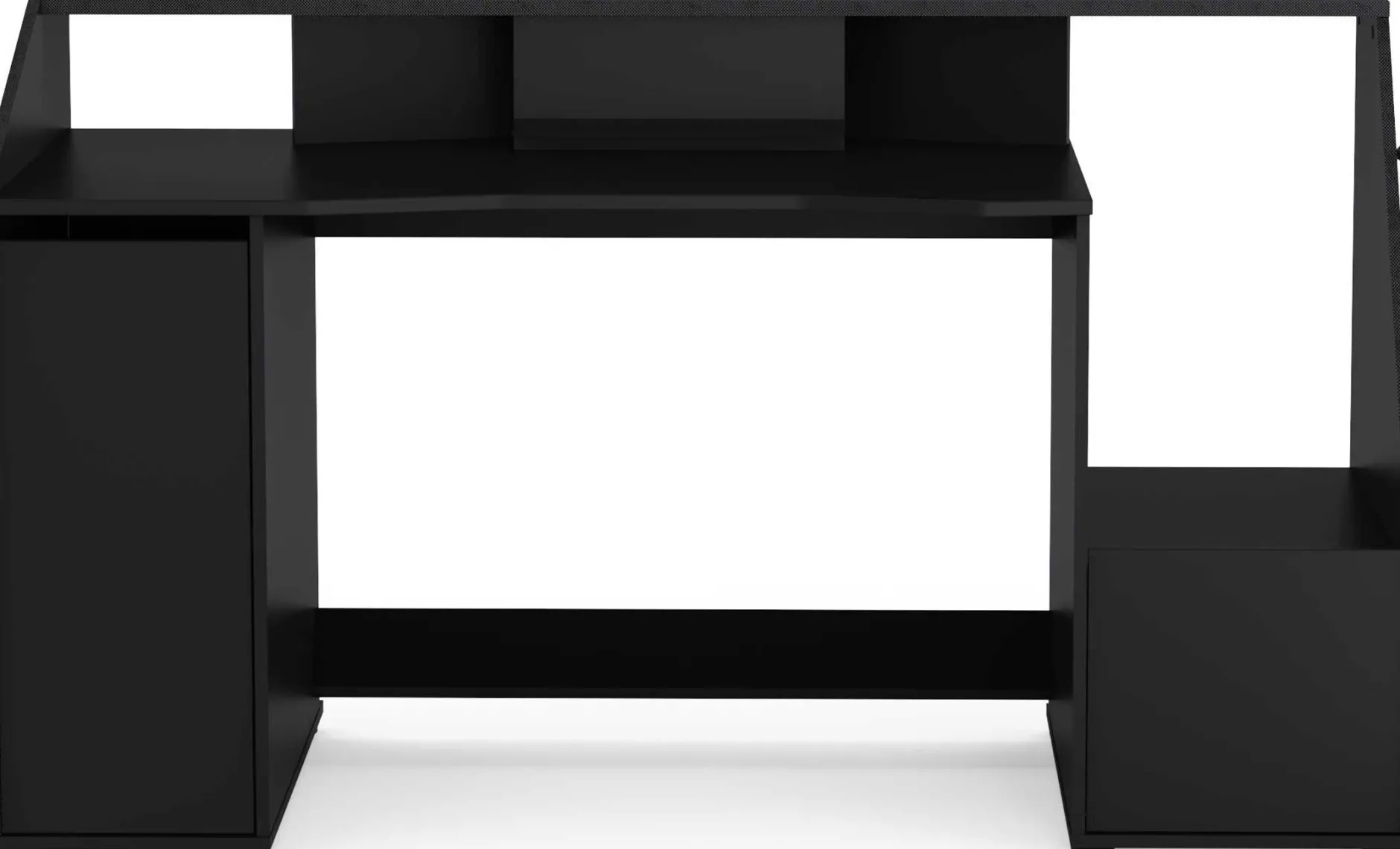 Gaming Schreibtisch Iron - 163x67x95cm - mit Ablage - schwarz