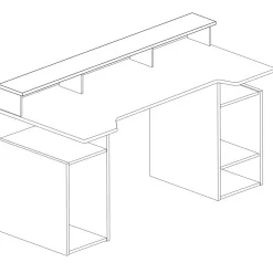 Gaming-Schreibtisch Tadic 178cm - grau
