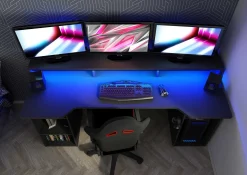 Gaming-Schreibtisch Tadic 178cm - grau
