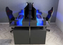 Gaming-Schreibtisch Tadic 178cm - grau