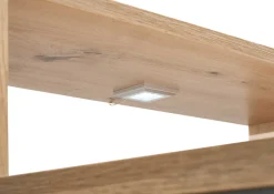 Gaming-Schreibtisch Tudi inkl. Lampe - grau/holz