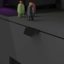 Gaming-Schreibtisch Vortex - 229x60x95cm - mit LED-Beleuchtung - dunkelgrau