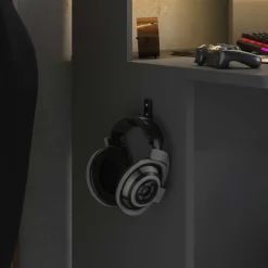 Gaming-Schreibtisch Vortex - 229x60x95cm - mit LED-Beleuchtung - dunkelgrau