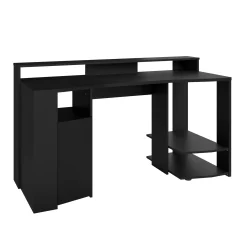 Gaming-Tisch 152cm mit LED-Leiste - schwarz