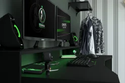Gaming-Tisch 152cm mit LED-Leiste - schwarz