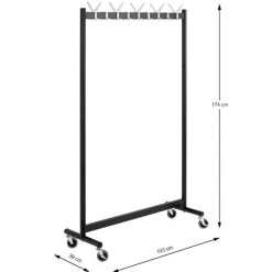 Garderobenständer | 103 x 39 x 174 cm | Schwarz