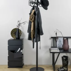 Garderobe Rad 5 Haken-schwarz
