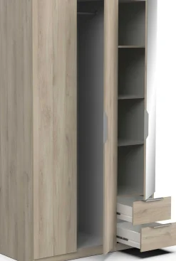 Garderobe Spectre 120cm mit Spiegel - Eiche