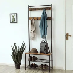 Garderobe Taio industrial - braun/schwarz