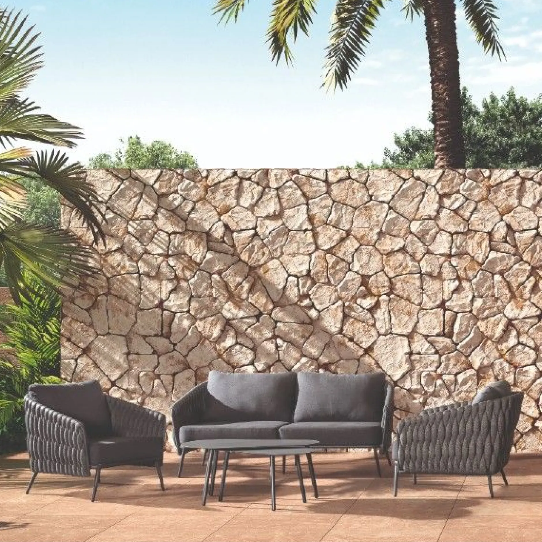 Gartenbank Gaborone Gescova - Aluminium & Olefin - Anthrazit