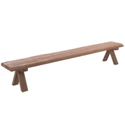 Gartenbank Longford gescova - recyceltes Teakholz - 300x40x46cm - Braun