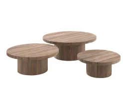 Garten Couchtisch Noah Gescova - Teakholz Ø60 x 25 cm - Braun