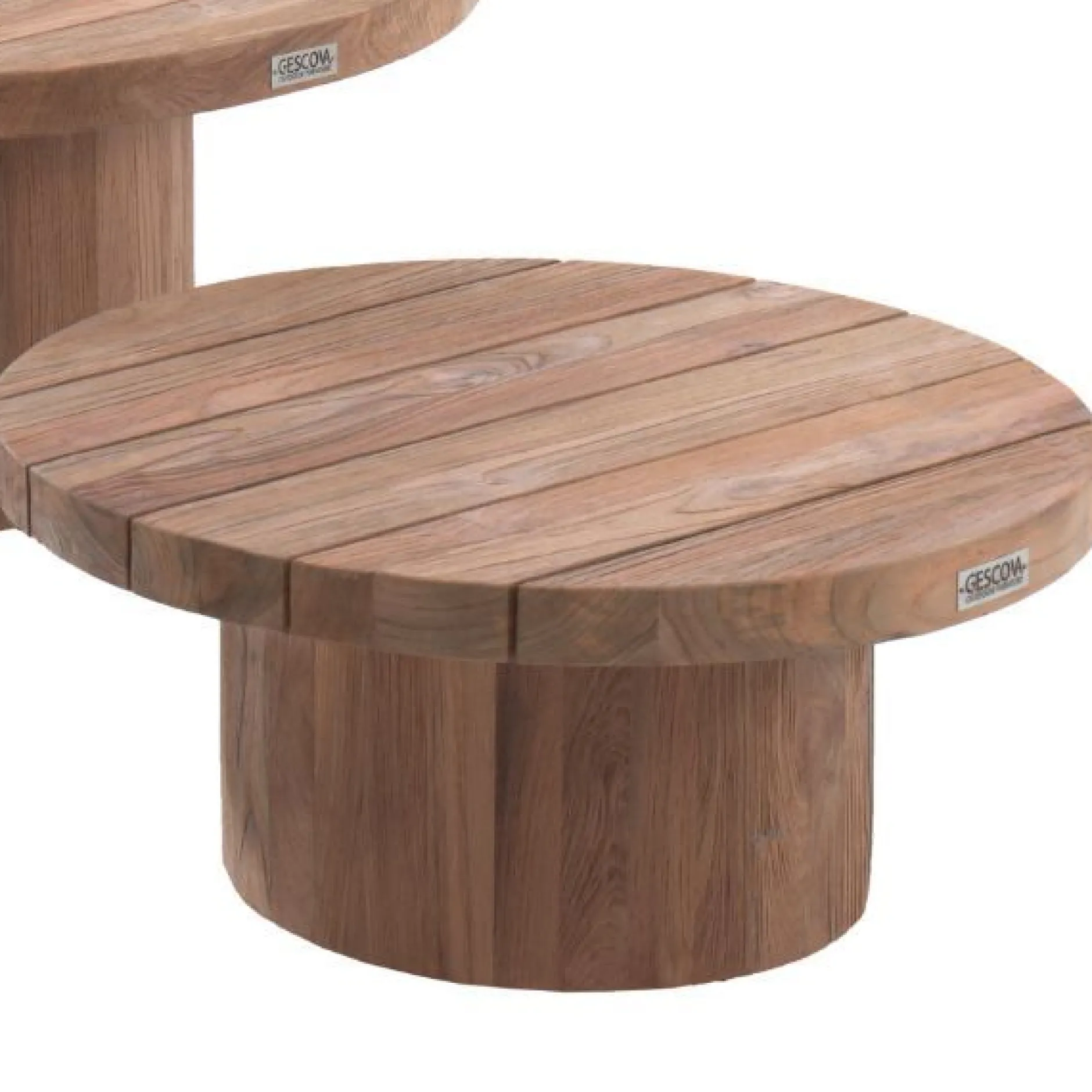 Garten Couchtisch Noah Gescova - Teakholz Ø60 x 25 cm - Braun