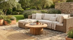 Garten Couchtisch Noah Gescova - Teakholz - Ø92 x 34 cm - Braun