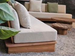 Garten Couchtisch Noah Gescova - Teakholz - Ø92 x 34 cm - Braun