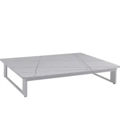 Garten-Couchtisch Raphael Gescova - Aluminium - 140x90x25 cm - Hellgrau