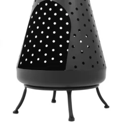 Gartenfeuer Nafi 35x108cm Stahl - schwarz