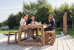 Gartenhocker Hermosa von Gescova - Teakholz - 40x40x50 cm - Braun