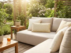 Gartenkissen Catania Gesco - Gelb - 60x35x20 cm - Stoff