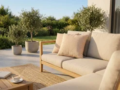 Gartenkissen Catania Gescova – 45 x 45 x 15 cm – Orange – wetterbeständiger Stoff