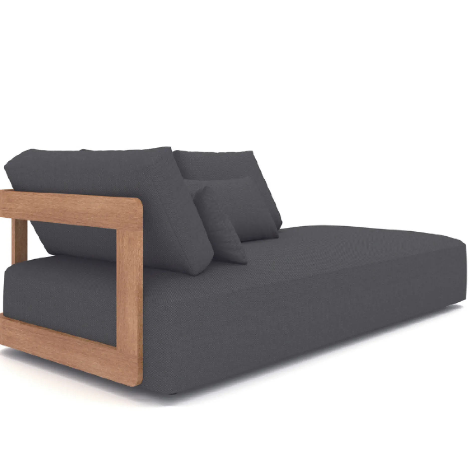 Gartenliege Raphael gescova - Textilene - 100x208x58 cm - Schwarz
