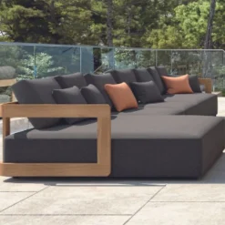 Gartenliege Raphael Gescova - Textilene - 100x208x58 cm - Schwarz