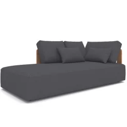 Gartenliege Raphael Gescova - Textilene - 100x208x58 cm - Schwarz