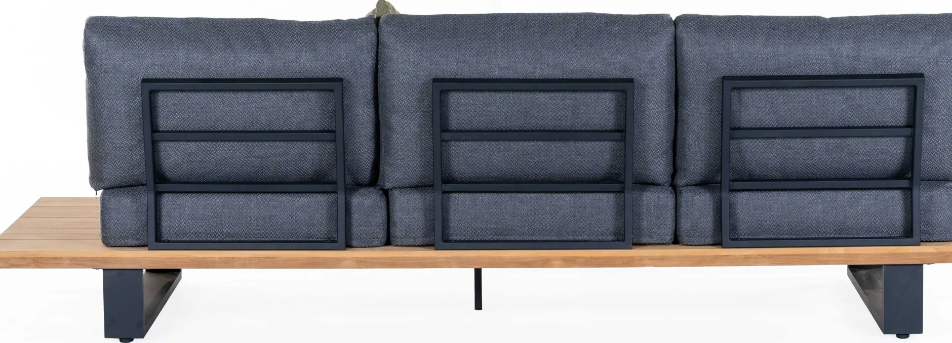Garten-Lounge-Set Valdez Gescova - Aluminium und Texlene - 2 Sofas & Couchtisch - Anthrazit