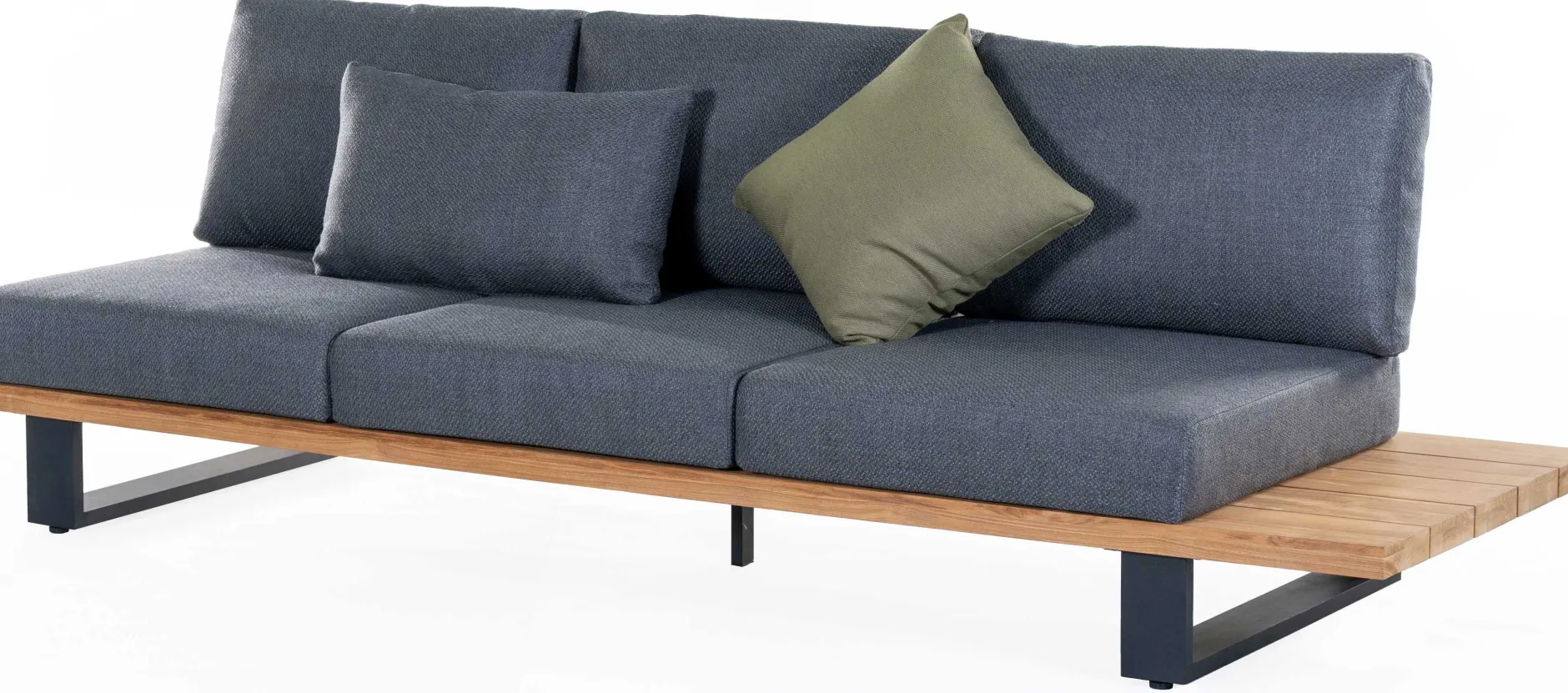 Garten-Lounge-Set Valdez Gescova - Aluminium und Texlene - 2 Sofas & Couchtisch - Anthrazit