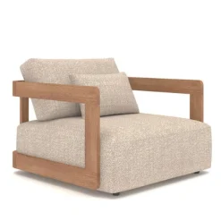 Gartensessel Evanilson Gescova - Textileen Beige - 102x100x58 cm