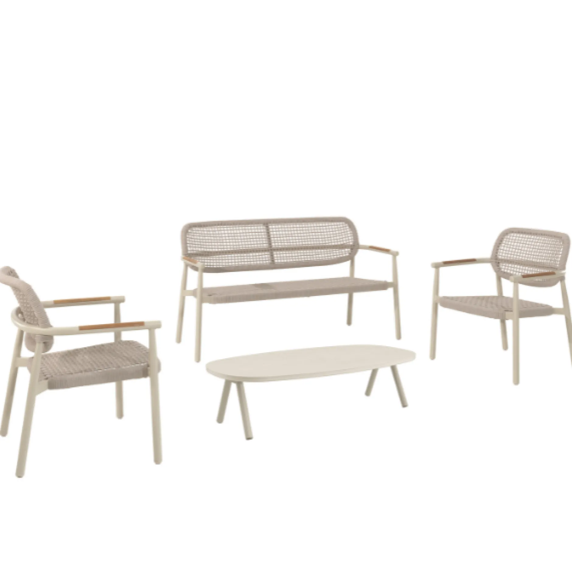 Garten-Sessel Midleton von Gescova - Aluminium sandfarben - 70x69x80 cm