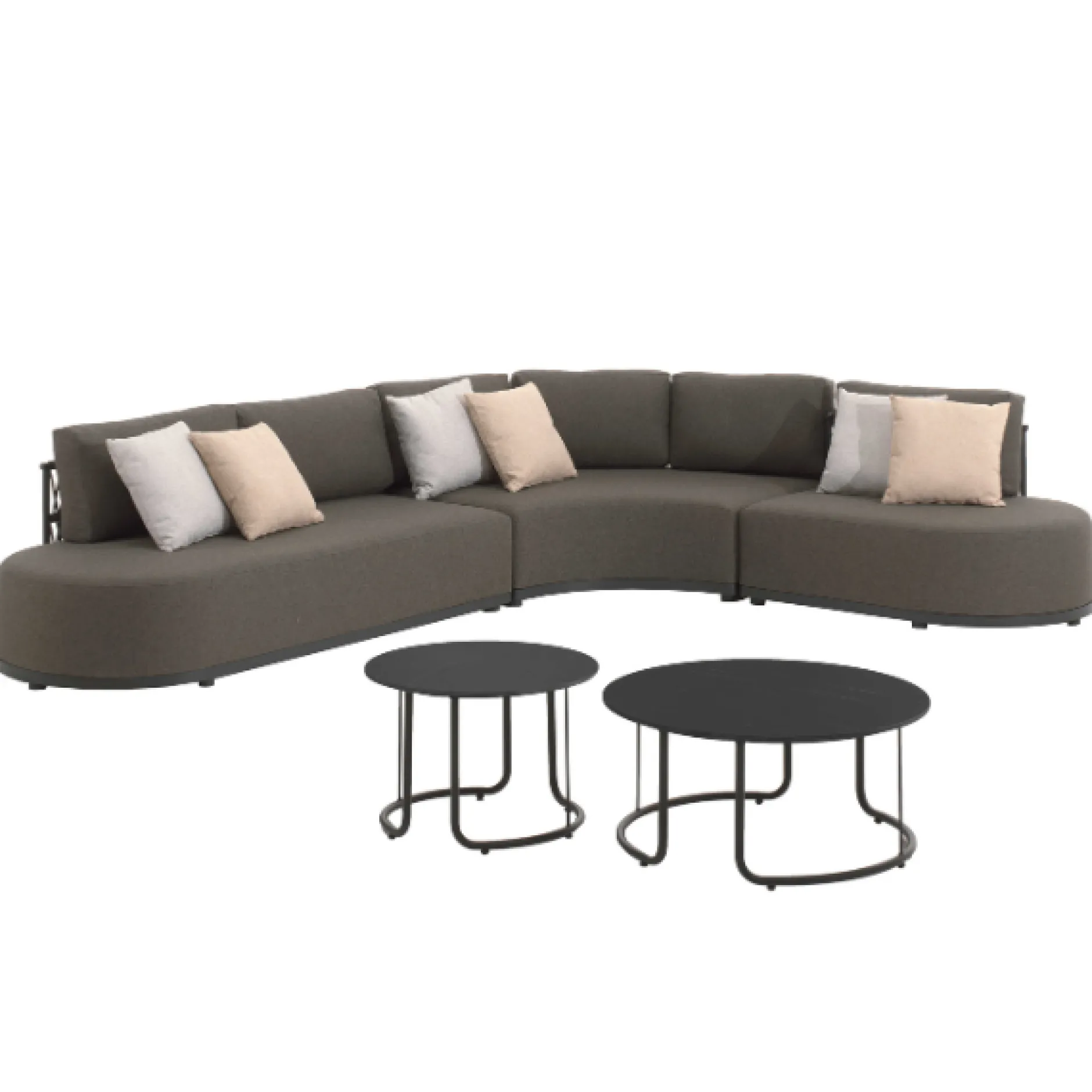 Gartenset Lagos Gescova - Aluminium und Textileen - Anthrazit
