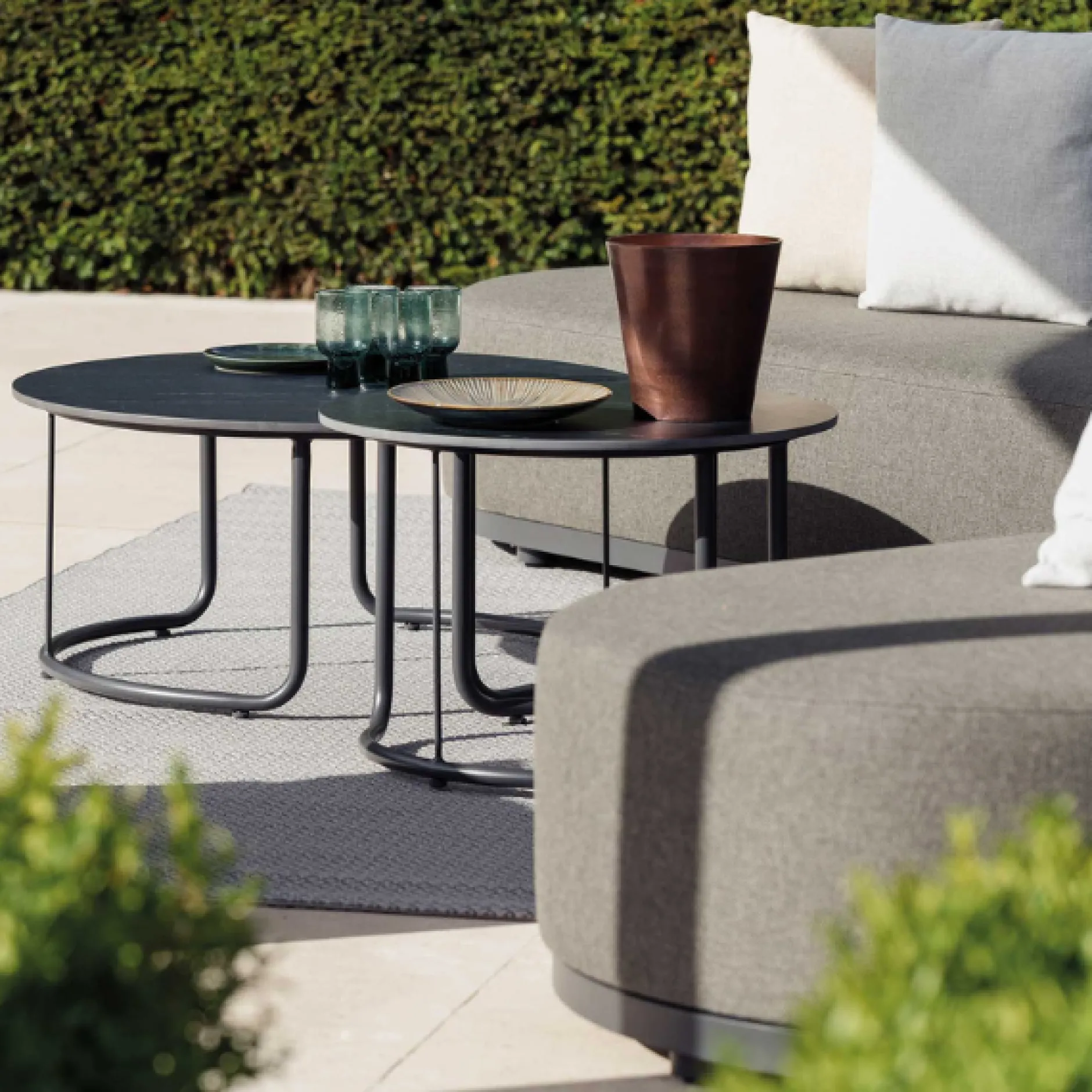 Gartenset Lagos Gescova - Aluminium und Textileen - Anthrazit