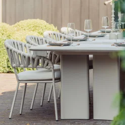 Gartenstuhl Imola Gescova - Aluminium grau - 63x60x82cm mit Sitzkissen