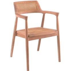 Gartenstuhl Lombok Gescova – Teakholz und Rattan – 60x57x82 cm – Braun