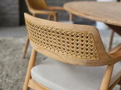 Gartenstuhl Lombok Gescova – Teakholz und Rattan – 60x57x82 cm – Braun