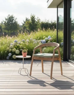Gartenstuhl Makassar Gescova - Massives Teakholz - Naturbraun