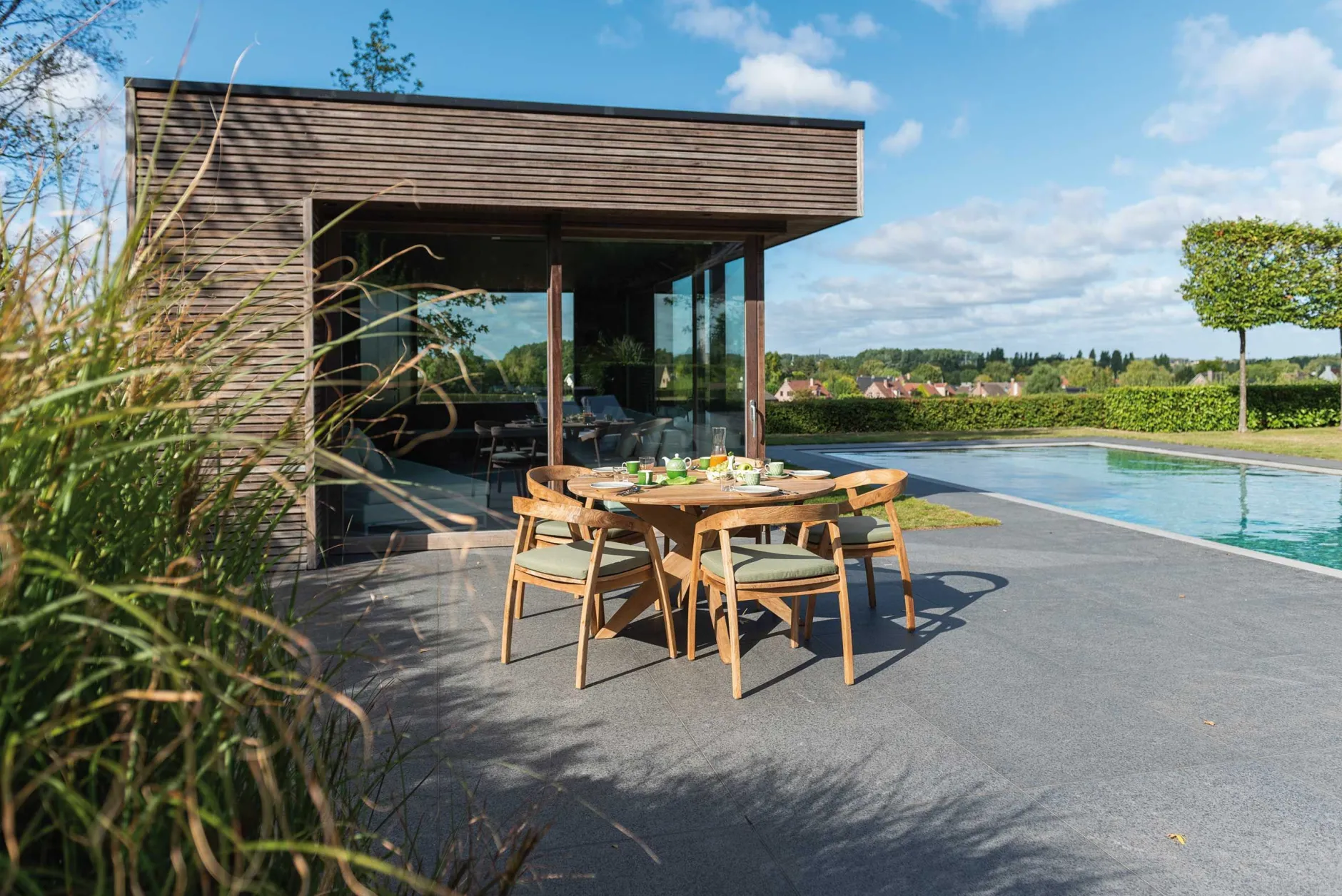 Gartenstuhl Makassar Gescova - Massives Teakholz - Braun