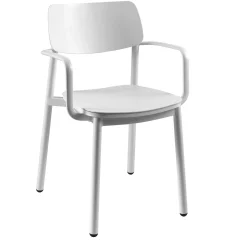 Gartenstuhl Minos Gescova - Aluminium Weiß - 58x57x82 cm