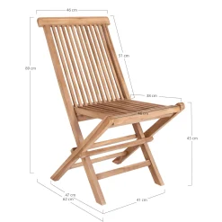 Gartenstuhl Toledo | 62x46x89cm | Teakholz